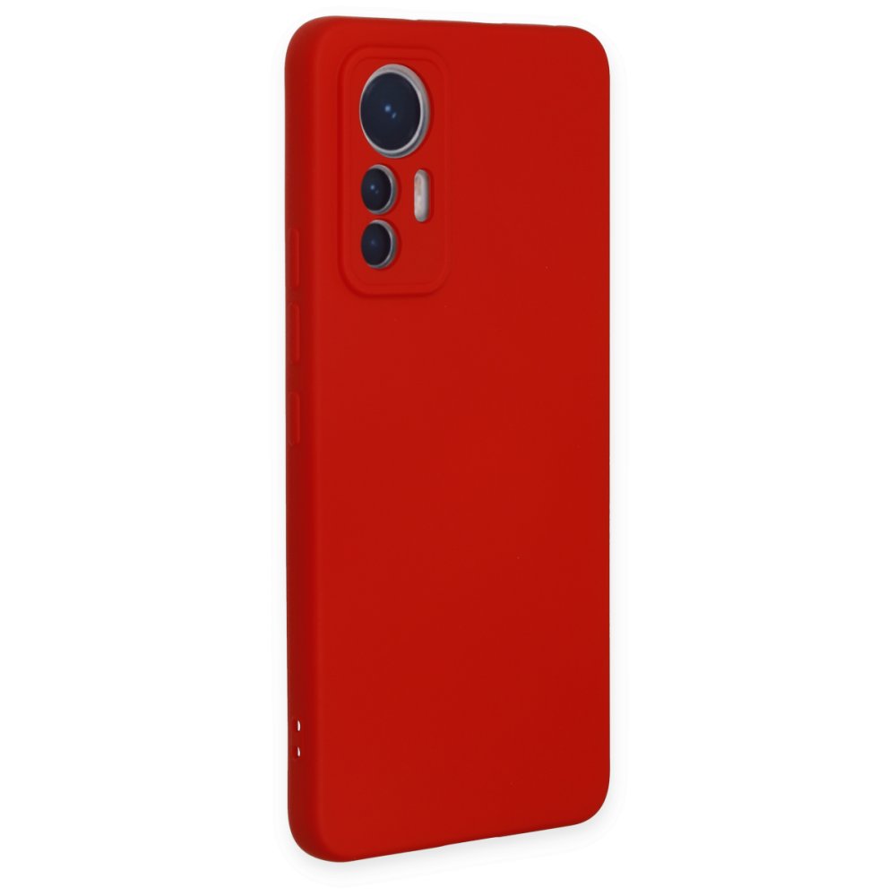 Newface Xiaomi Mi 12 Lite Kılıf Nano içi Kadife Silikon - Kırmızı