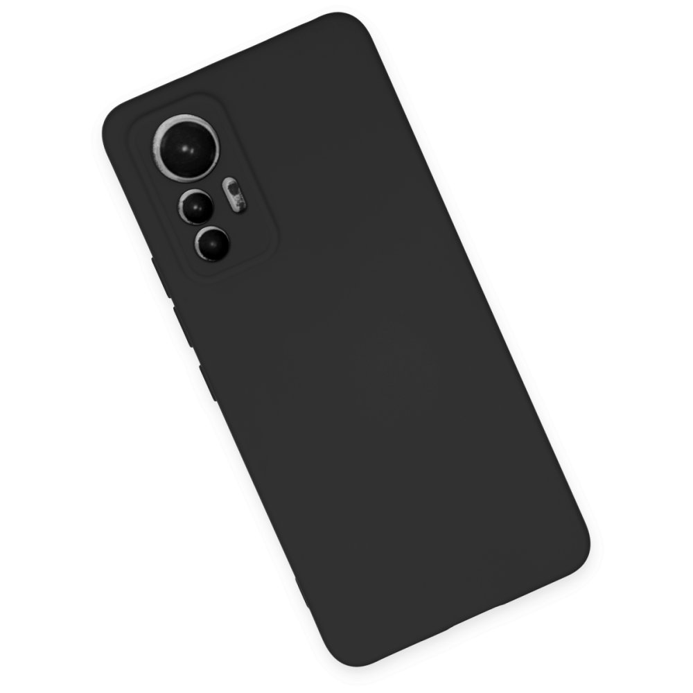 Newface Xiaomi Mi 12 Lite Kılıf Nano içi Kadife Silikon - Siyah