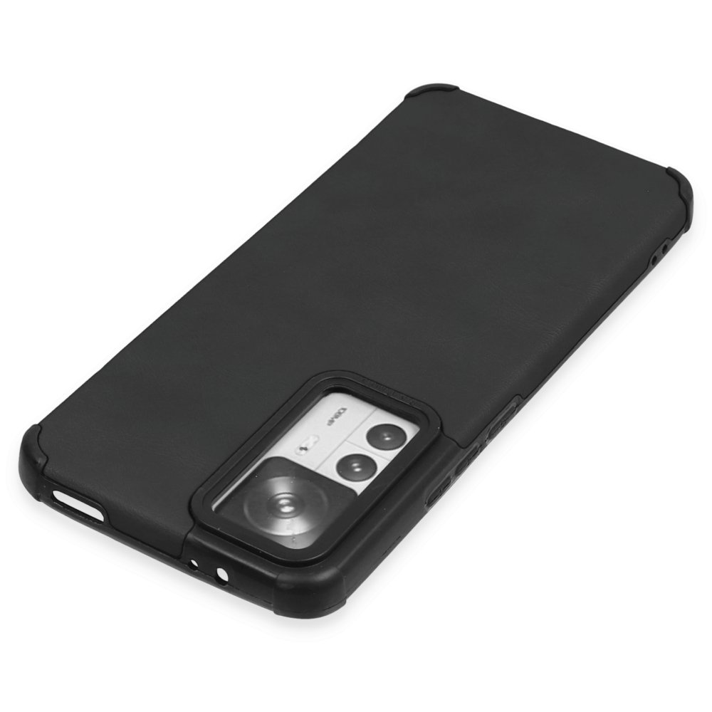Newface Xiaomi Mi 12T Kılıf Loop Deri Silikon - Siyah