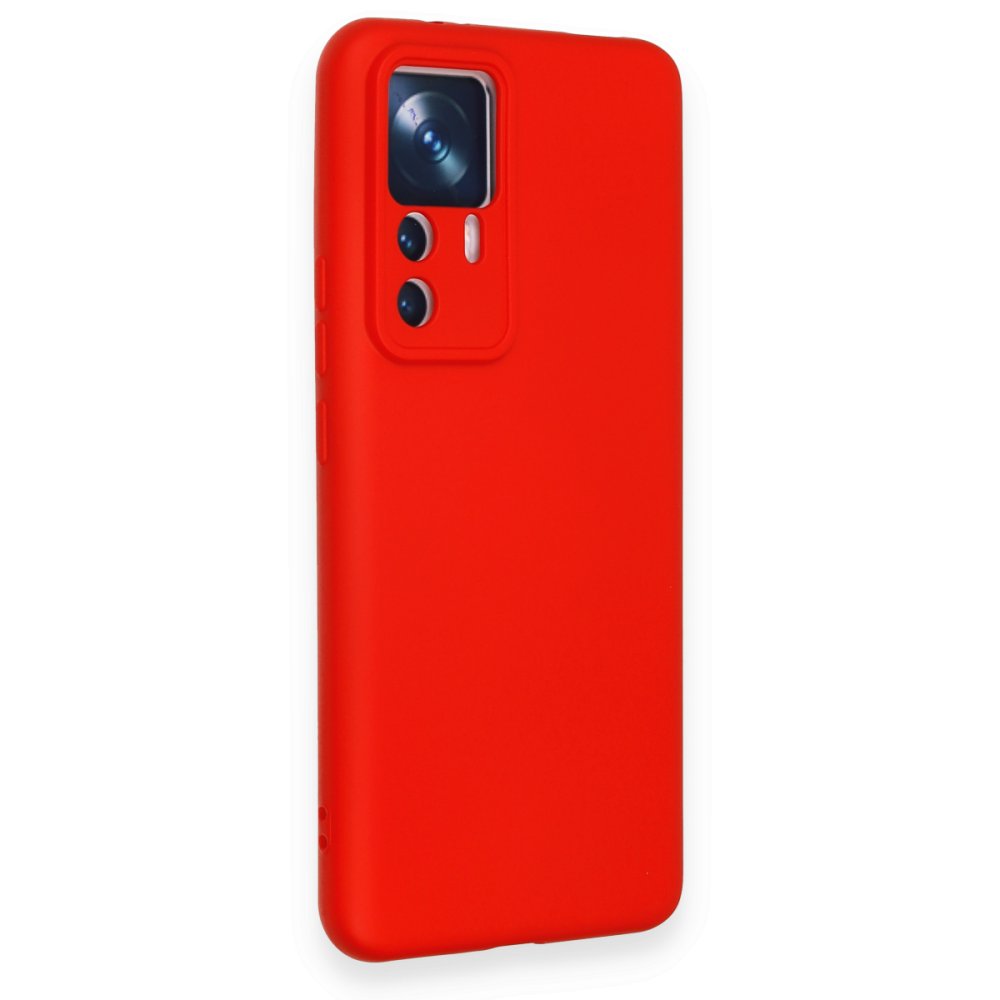 Newface Xiaomi Mi 12T Kılıf Nano içi Kadife Silikon - Kırmızı