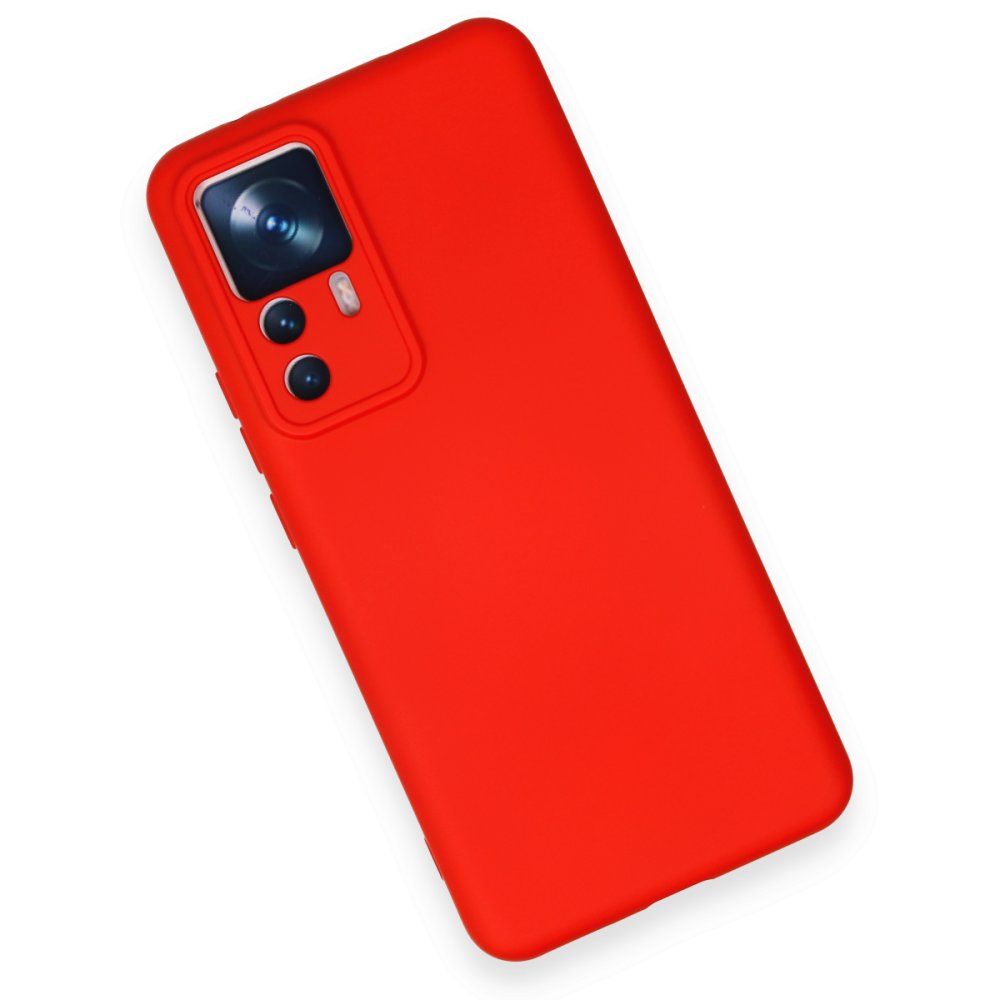 Newface Xiaomi Mi 12T Kılıf Nano içi Kadife Silikon - Kırmızı