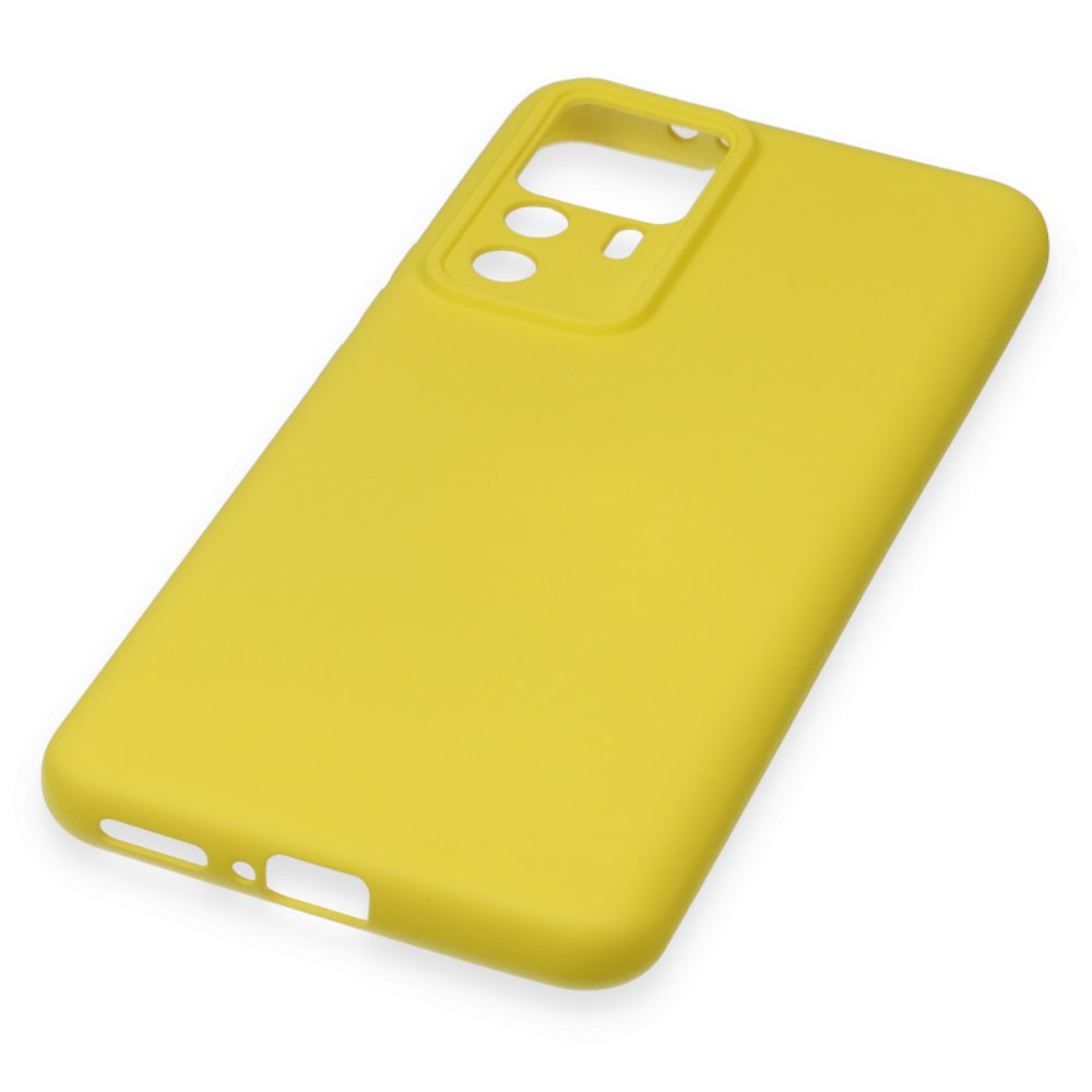 Newface Xiaomi Mi 12T Kılıf Nano içi Kadife Silikon - Sarı