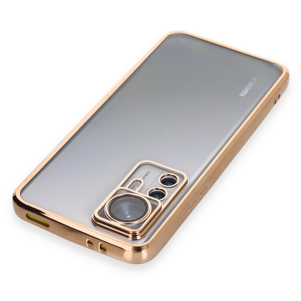 Newface Xiaomi Mi 12T Kılıf Razer Lensli Silikon - Gold