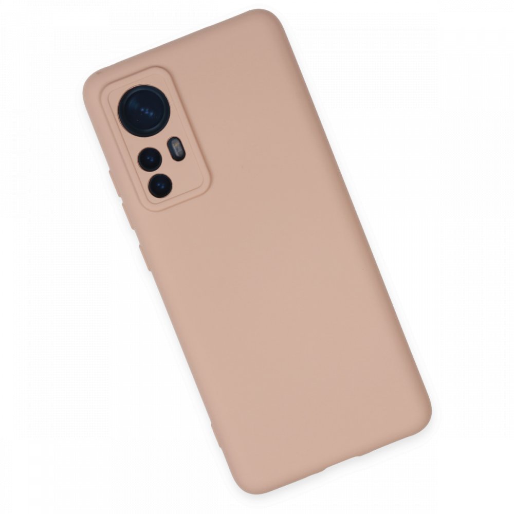 Newface Xiaomi Mi 12X Kılıf Nano içi Kadife Silikon - Pudra