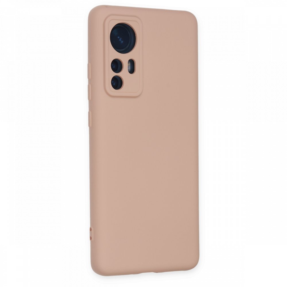 Newface Xiaomi Mi 12X Kılıf Nano içi Kadife Silikon - Pudra