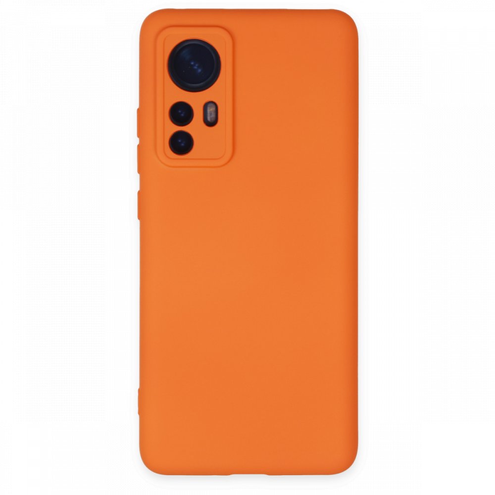 Newface Xiaomi Mi 12X Kılıf Nano içi Kadife Silikon - Turuncu