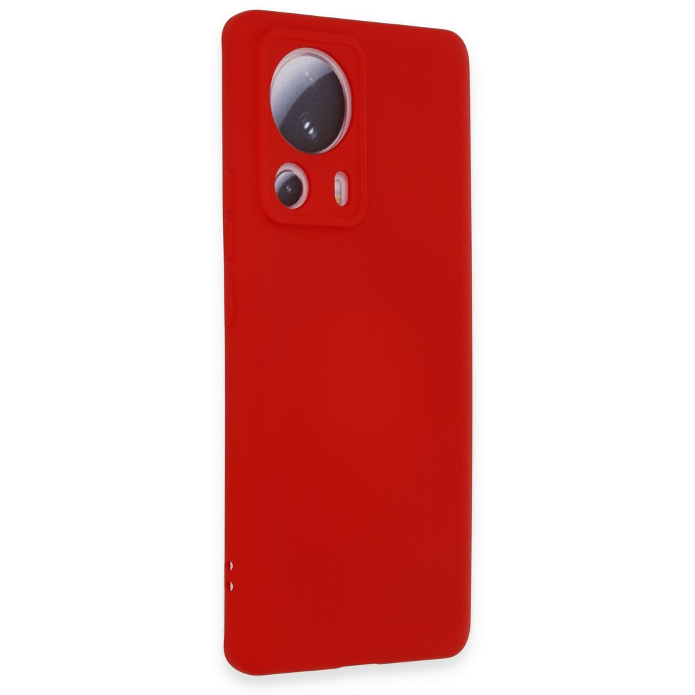Newface Xiaomi Mi 13 Lite Kılıf Nano içi Kadife Silikon - Kırmızı