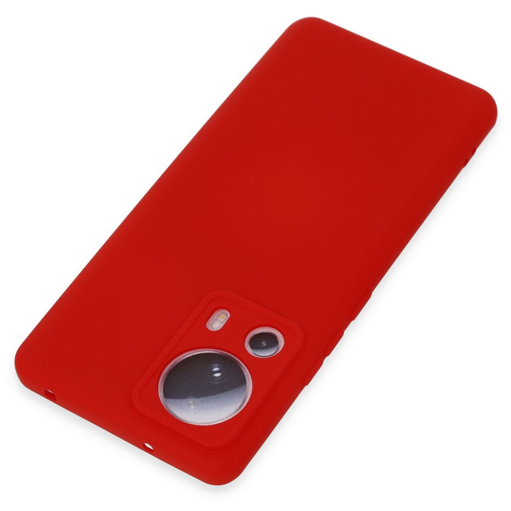 Newface Xiaomi Mi 13 Lite Kılıf Nano içi Kadife Silikon - Kırmızı