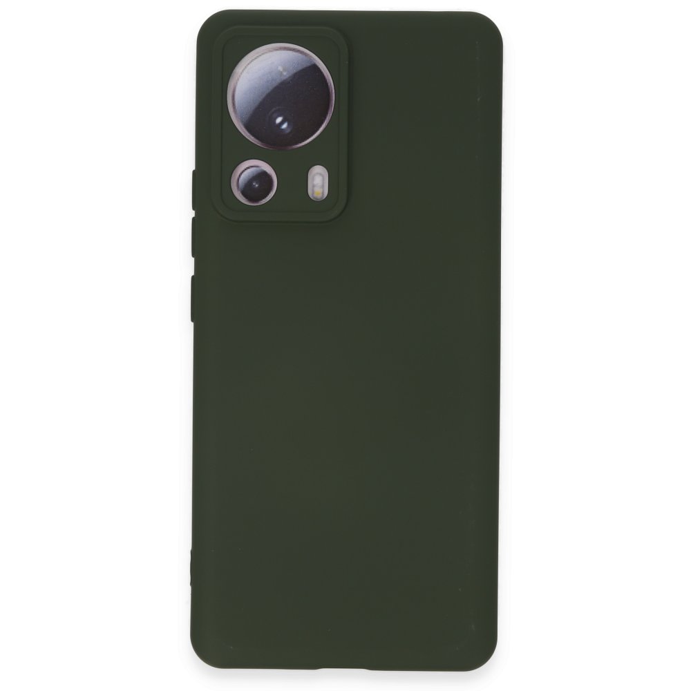 Newface Xiaomi Mi 13 Lite Kılıf Nano içi Kadife Silikon - Koyu Yeşil