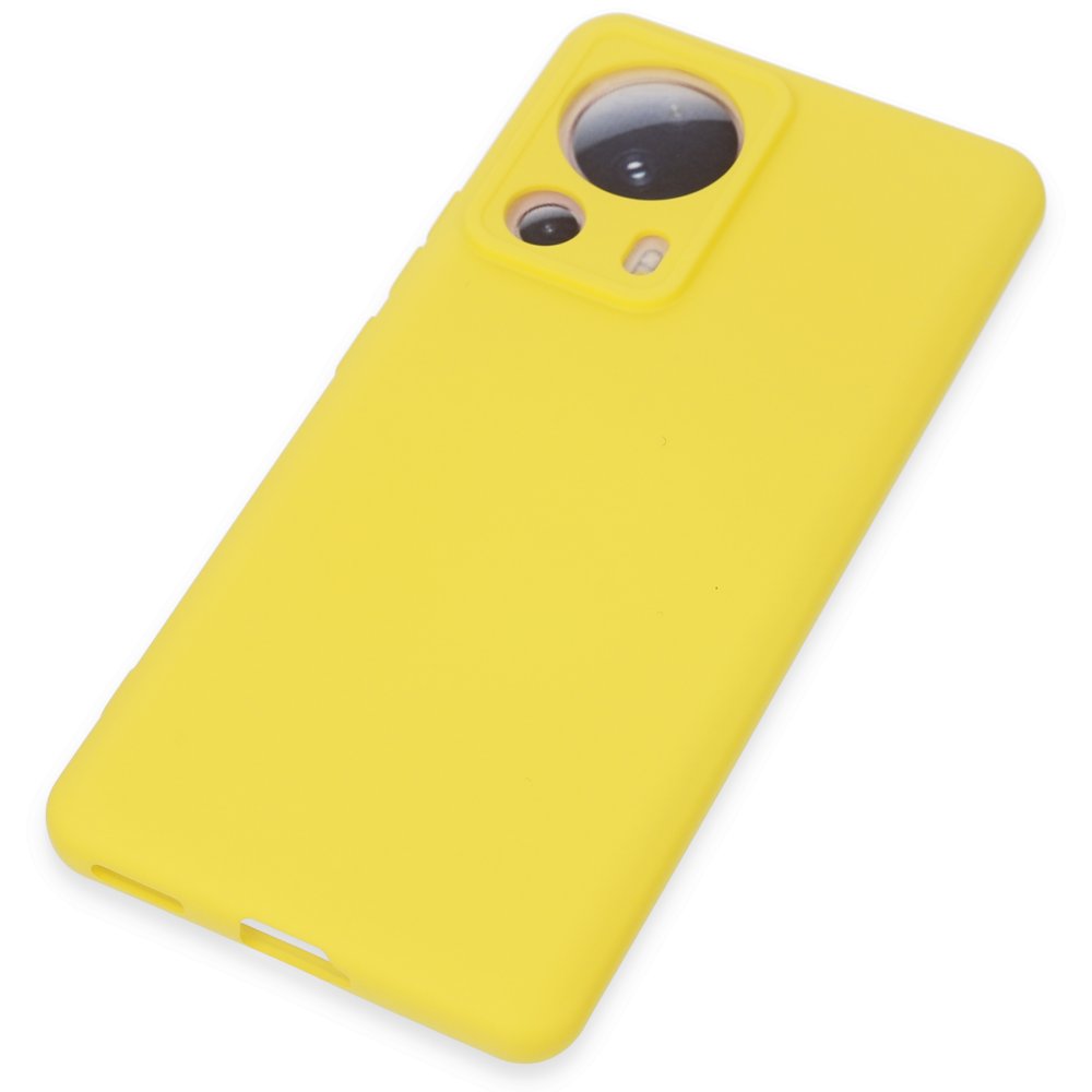 Newface Xiaomi Mi 13 Lite Kılıf Nano içi Kadife Silikon - Sarı
