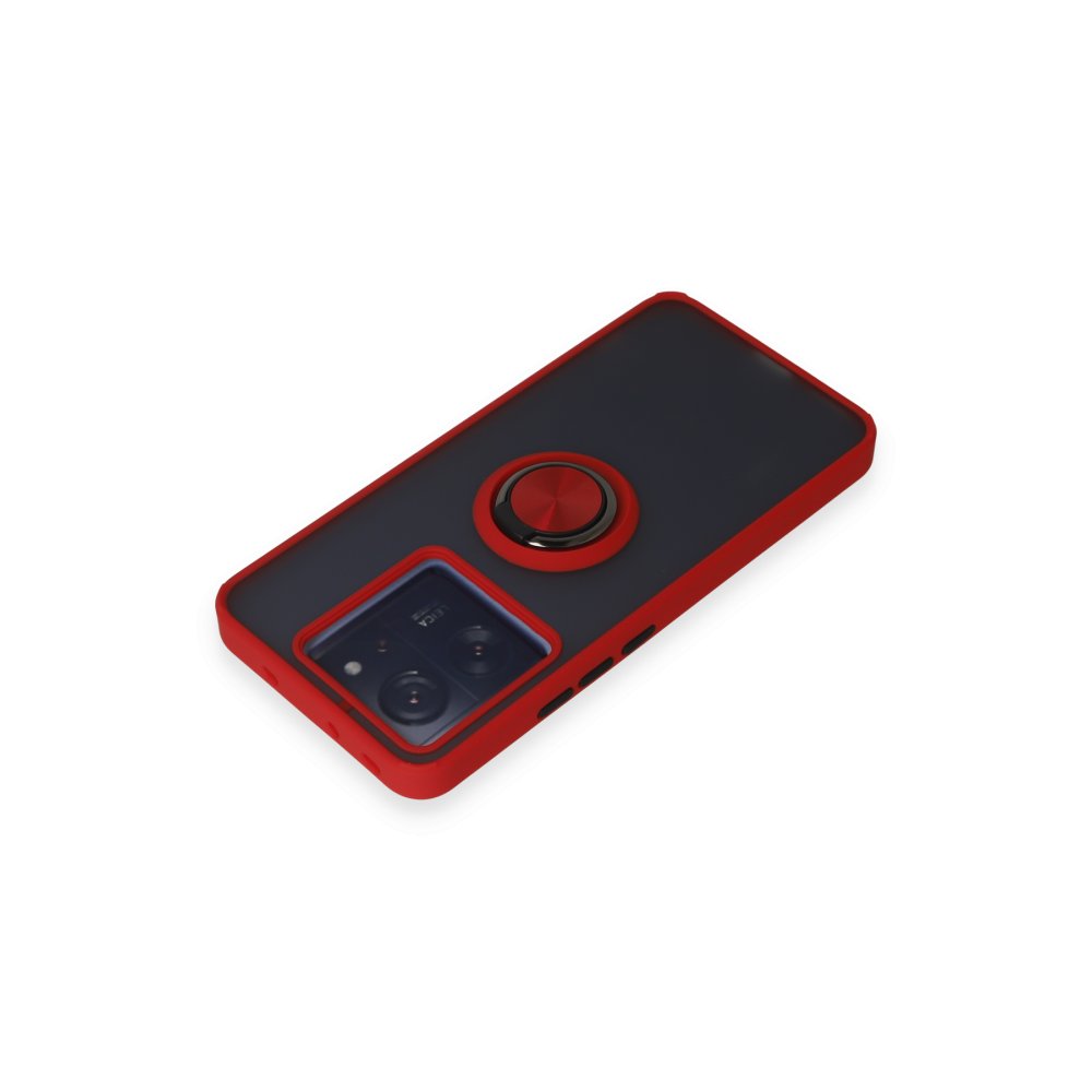 Newface Xiaomi Mi 13T Kılıf Montreal Yüzüklü Silikon Kapak - Kırmızı