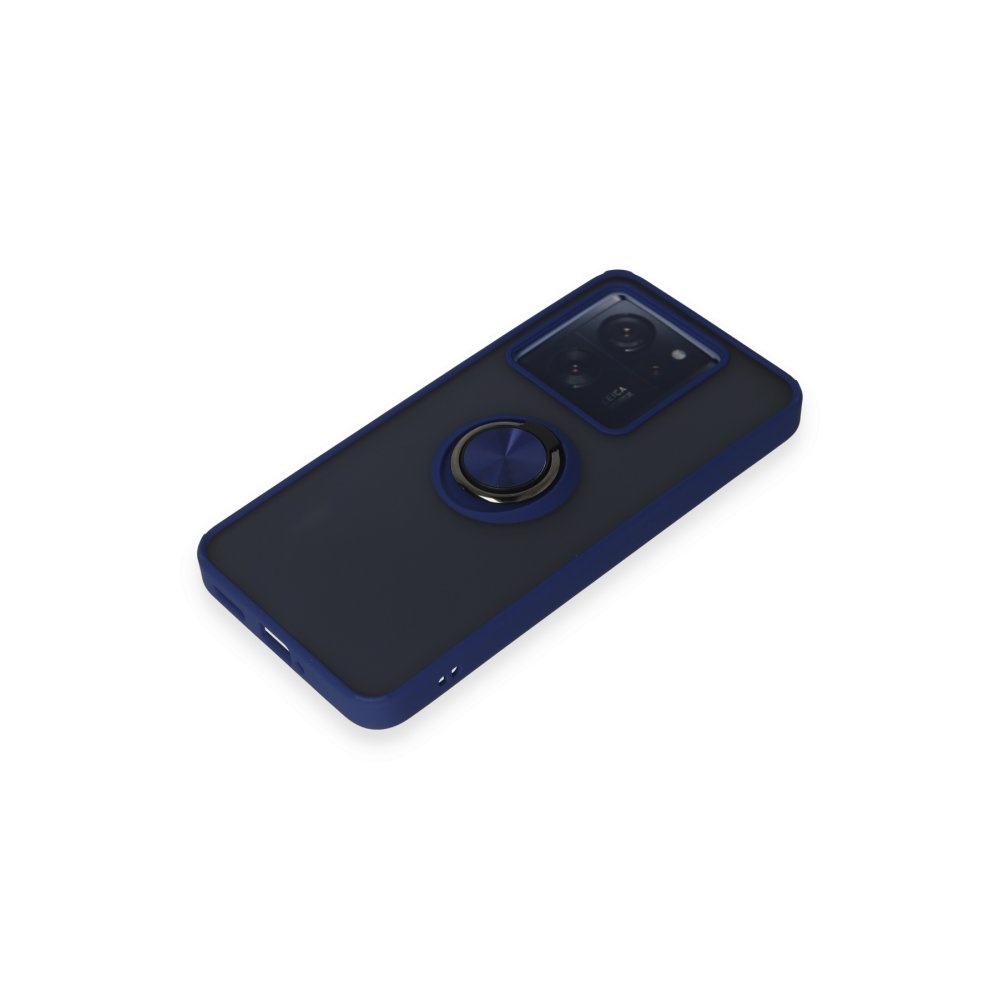 Newface Xiaomi Mi 13T Kılıf Montreal Yüzüklü Silikon Kapak - Lacivert