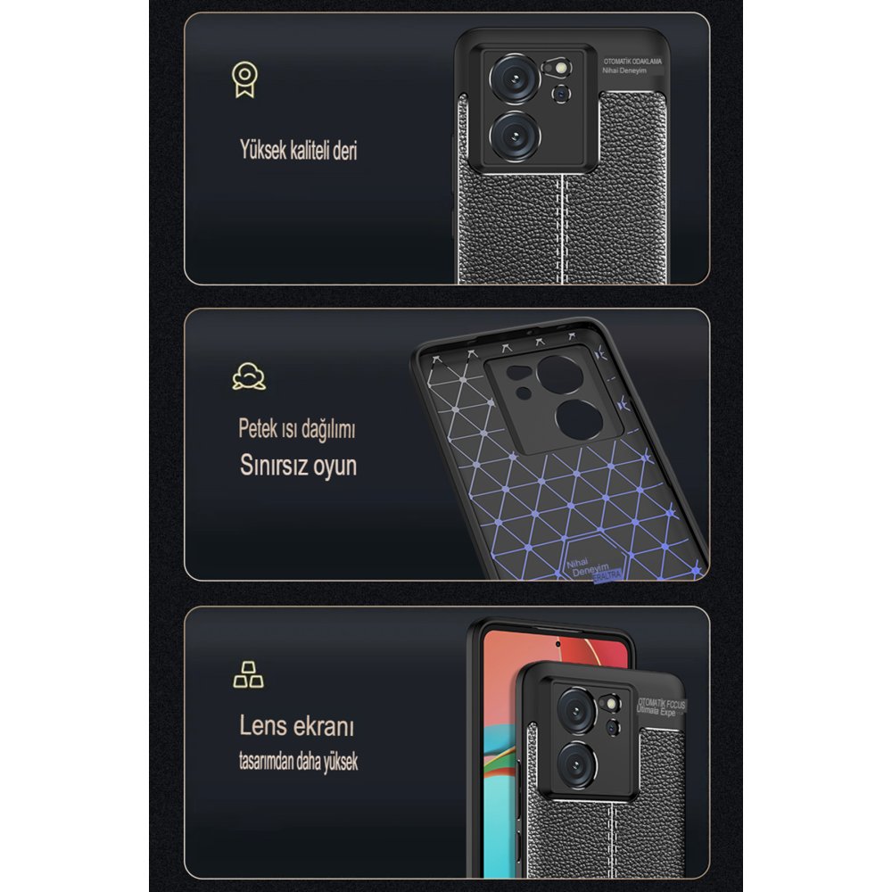 Newface Xiaomi Mi 13T Pro Kılıf Auto Focus Kapak - Siyah