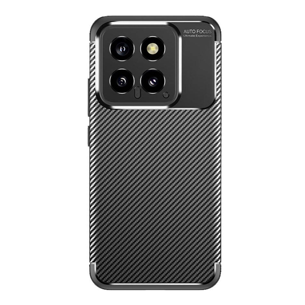 Newface Xiaomi Mi 14 Kılıf Auto Focus Karbon Kapak - Siyah