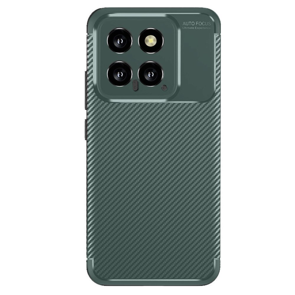 Newface Xiaomi Mi 14T Kılıf Auto Focus Karbon Kapak - Koyu Yeşil