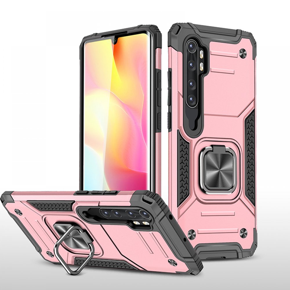 Newface Xiaomi Mi Note 10 Lite Kılıf Zegna Yüzüklü Silikon Kapak - Rose