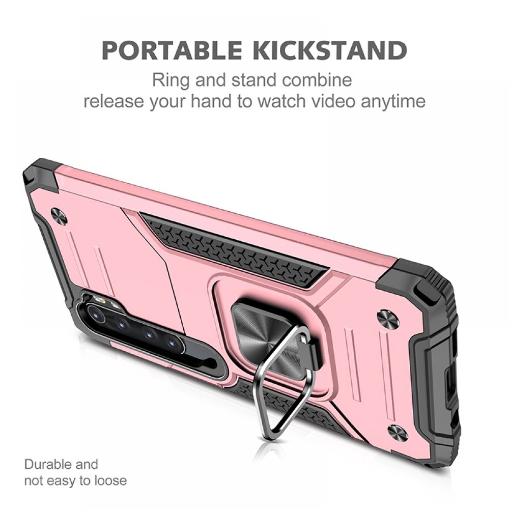 Newface Xiaomi Mi Note 10 Lite Kılıf Zegna Yüzüklü Silikon Kapak - Rose