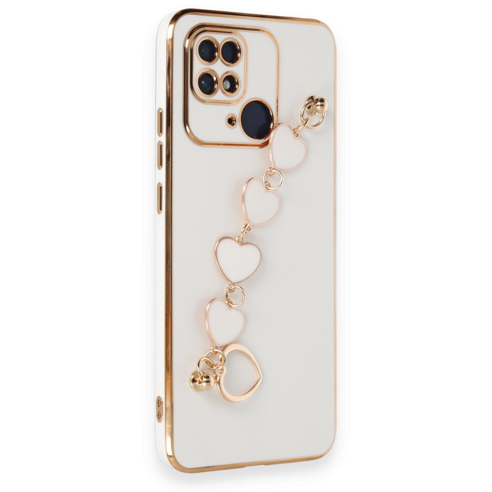 Newface Xiaomi Poco C40 Kılıf Esila Silikon - Beyaz