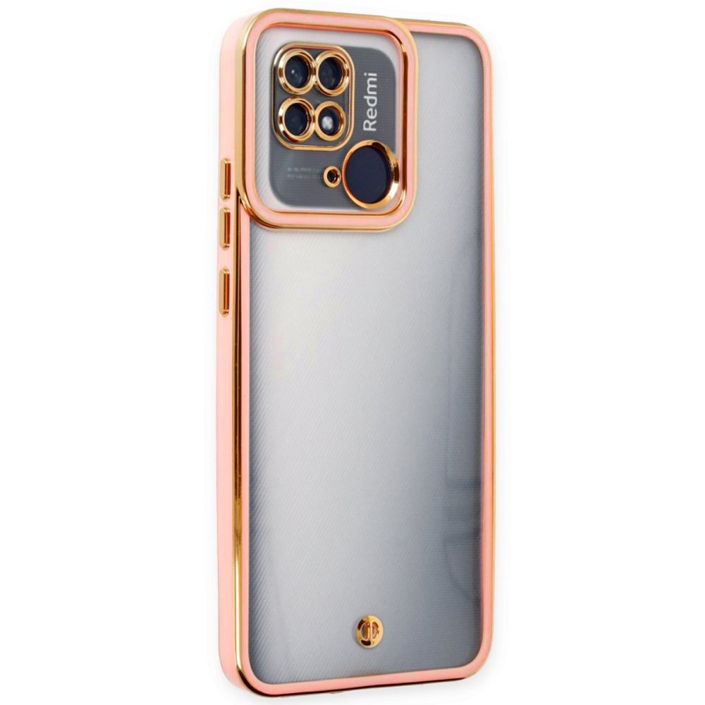 Newface Xiaomi Poco C40 Kılıf Liva Lens Silikon - Rose