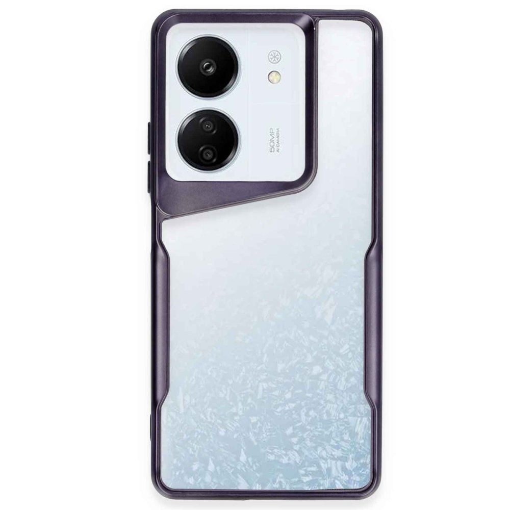 Newface Xiaomi Poco C65 Kılıf Boyi Silikon Kapak - Derin Mor