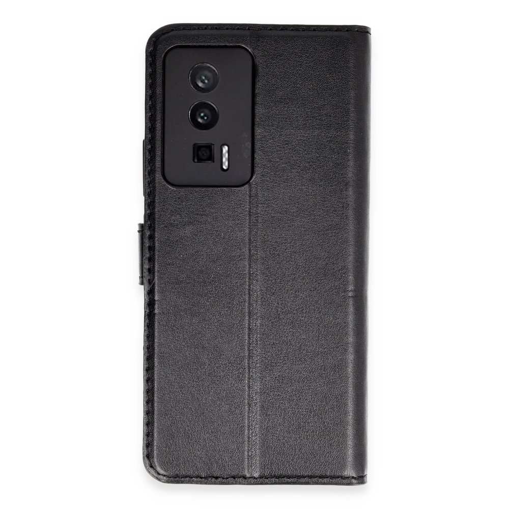 Newface Xiaomi Poco F5 Pro Kılıf Trend S Plus Kapaklı Kılıf - Siyah