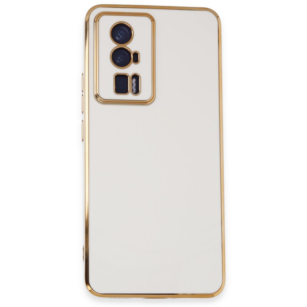 Newface Xiaomi Poco F5 Pro Kılıf Volet Silikon - Beyaz