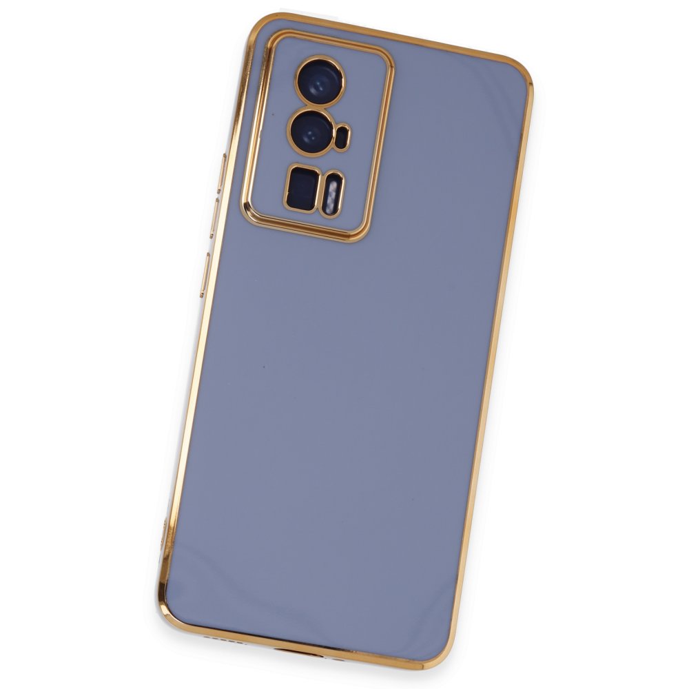 Newface Xiaomi Poco F5 Pro Kılıf Volet Silikon - Mavi