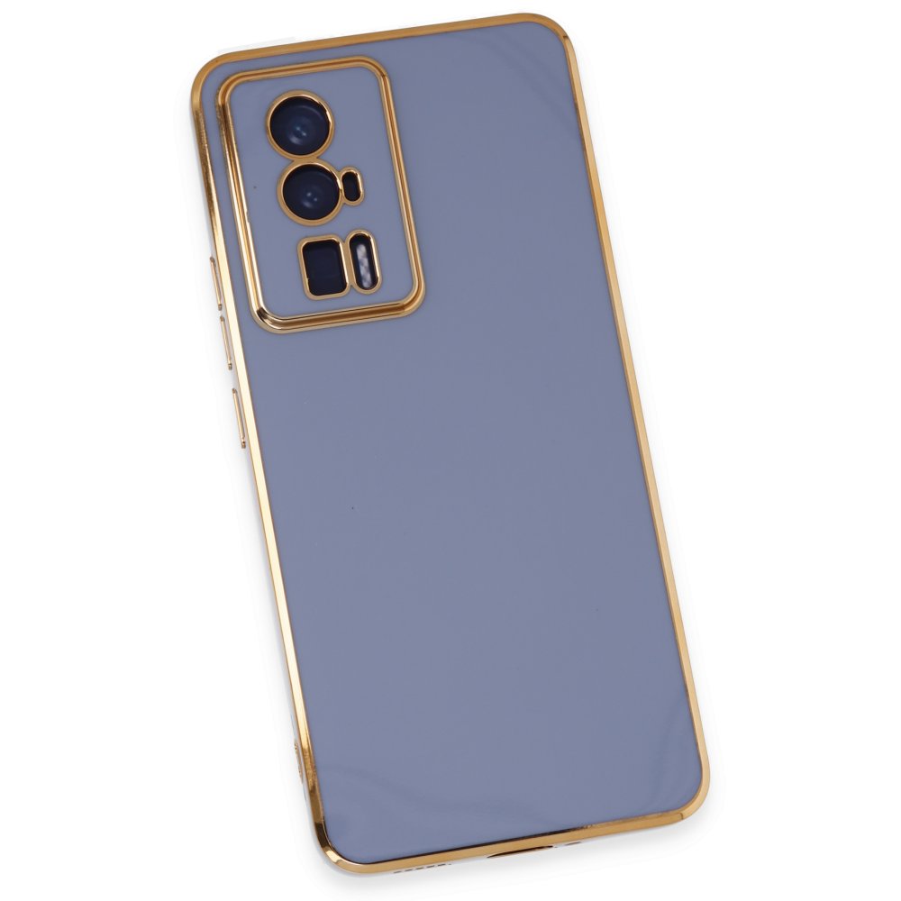 Newface Xiaomi Poco F5 Pro Kılıf Volet Silikon - Mavi