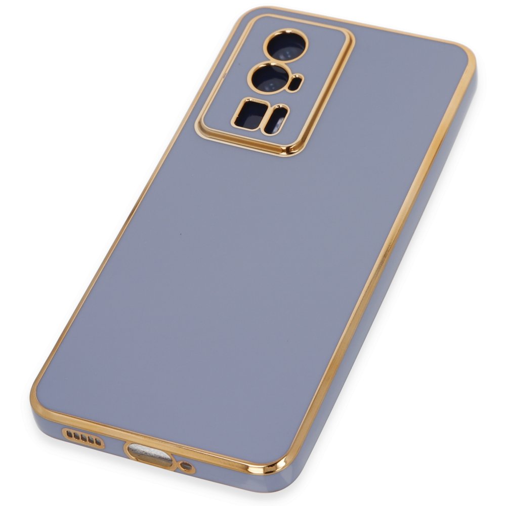 Newface Xiaomi Poco F5 Pro Kılıf Volet Silikon - Mavi