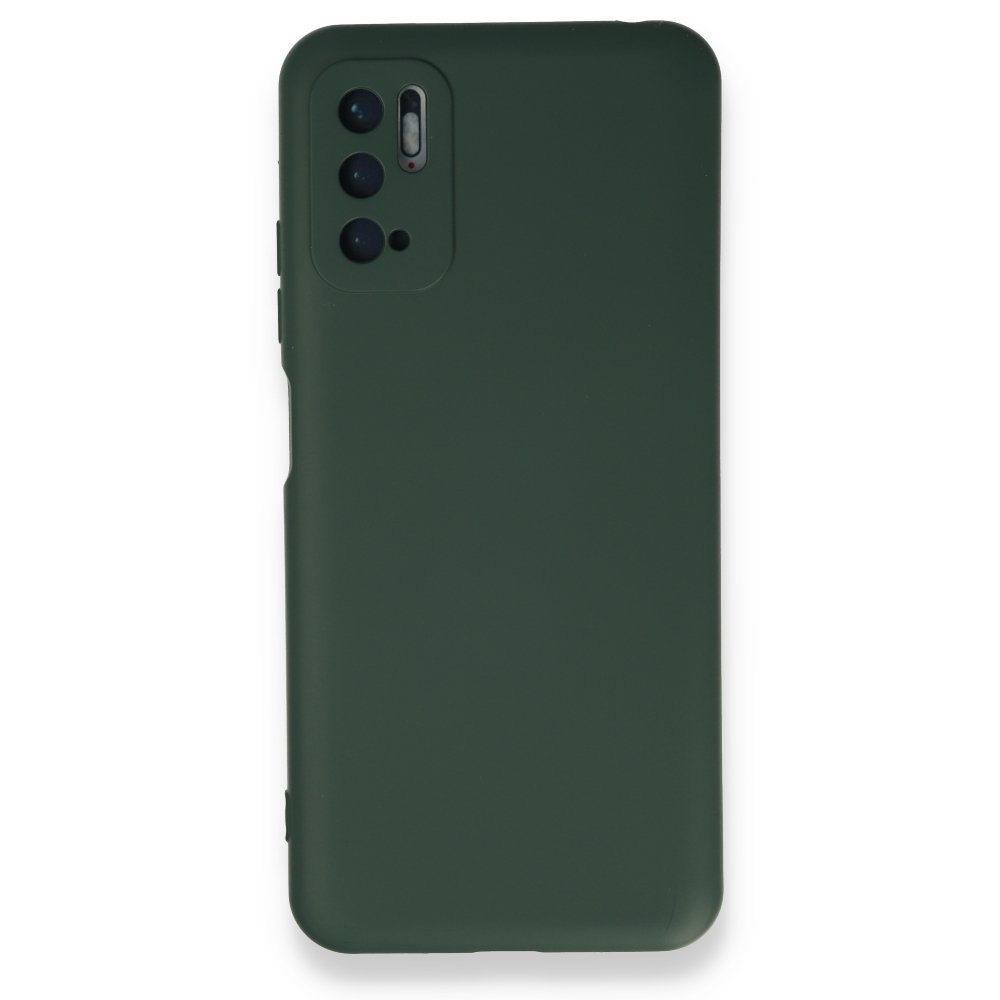 Newface Xiaomi Poco M3 Pro Kılıf Nano içi Kadife  Silikon - Koyu Yeşil