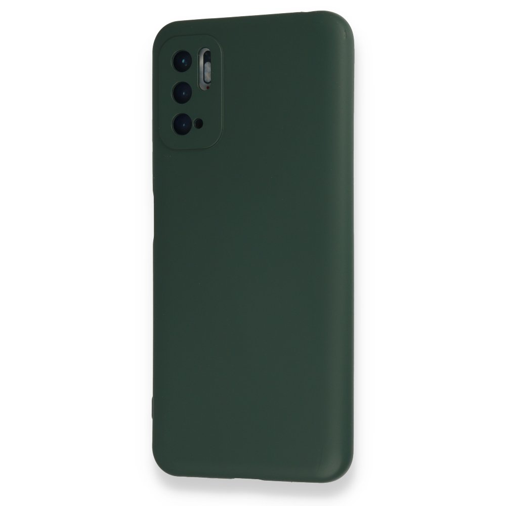 Newface Xiaomi Poco M3 Pro Kılıf Nano içi Kadife  Silikon - Koyu Yeşil