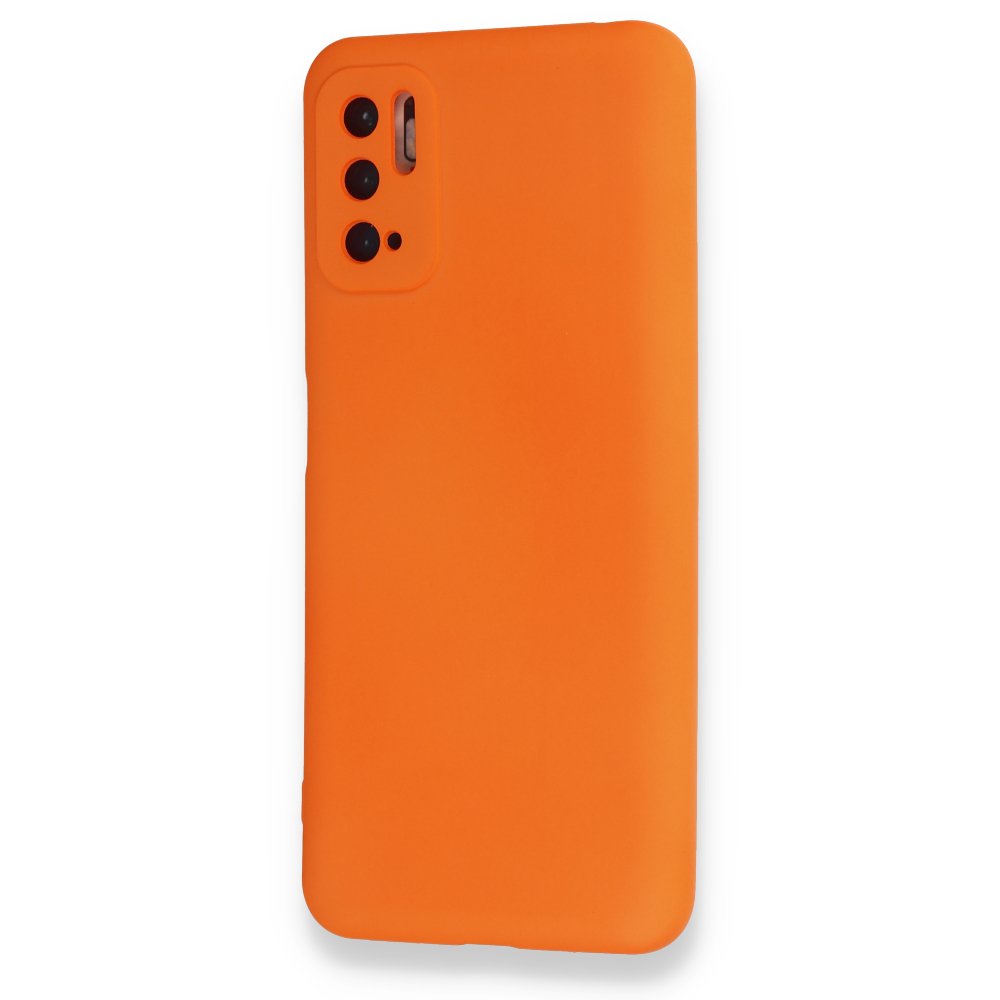 Newface Xiaomi Poco M3 Pro Kılıf Nano içi Kadife  Silikon - Turuncu