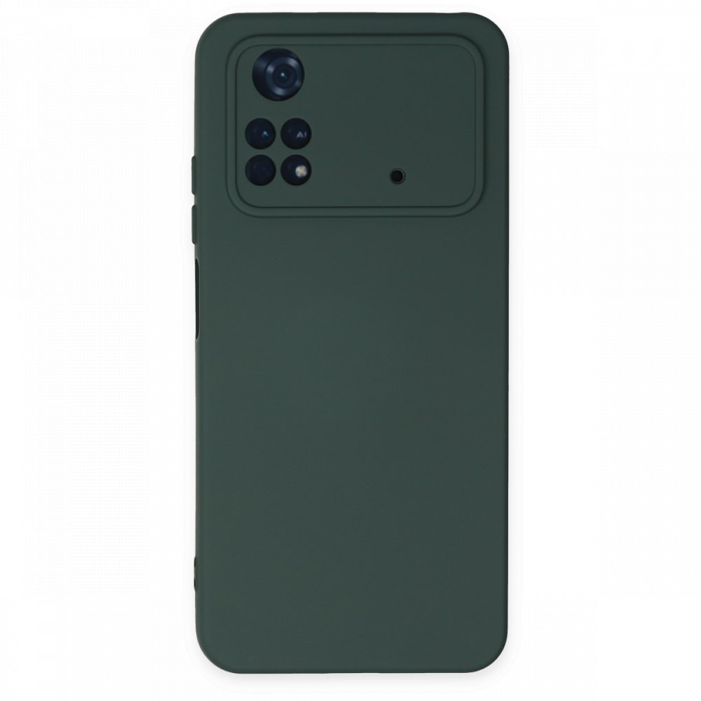 Newface Xiaomi Poco M4 Pro 4G Kılıf Nano içi Kadife Silikon - Koyu Yeşil