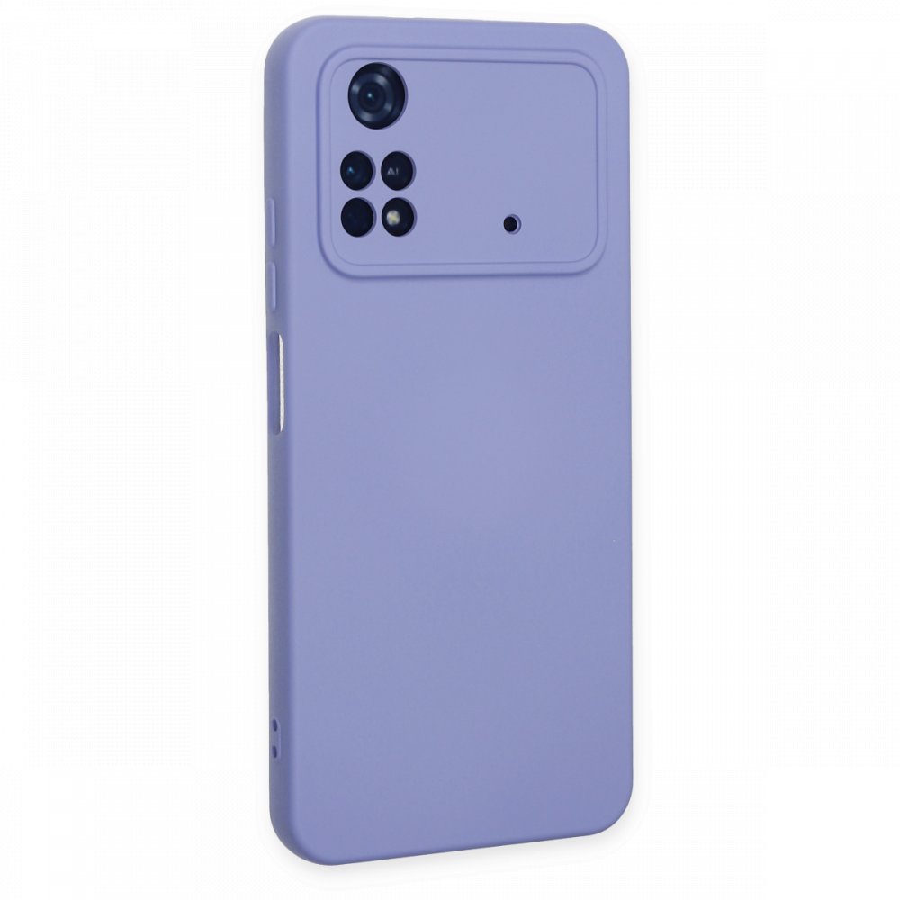 Newface Xiaomi Poco M4 Pro 4G Kılıf Nano içi Kadife Silikon - Lila