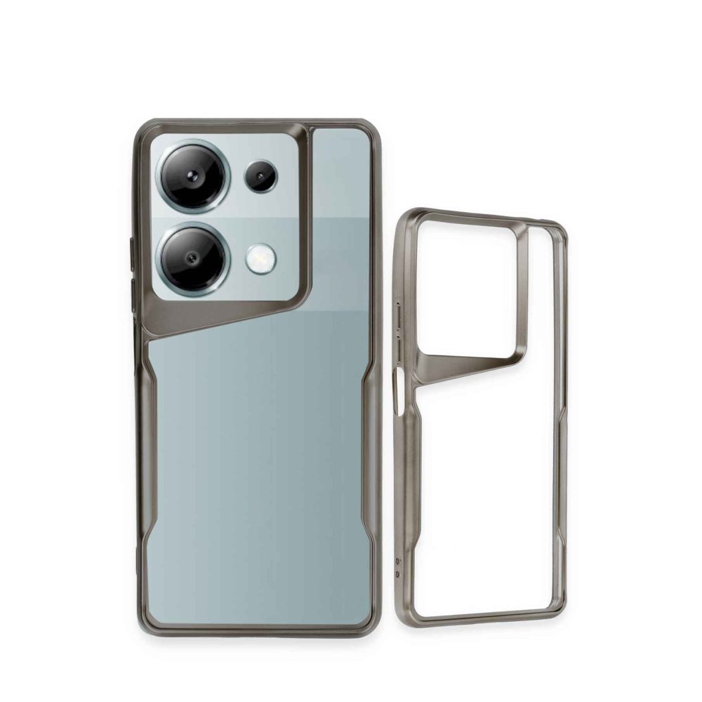 Newface Xiaomi Poco M6 Pro 4G Kılıf Boyi Silikon Kapak - Titan Gri