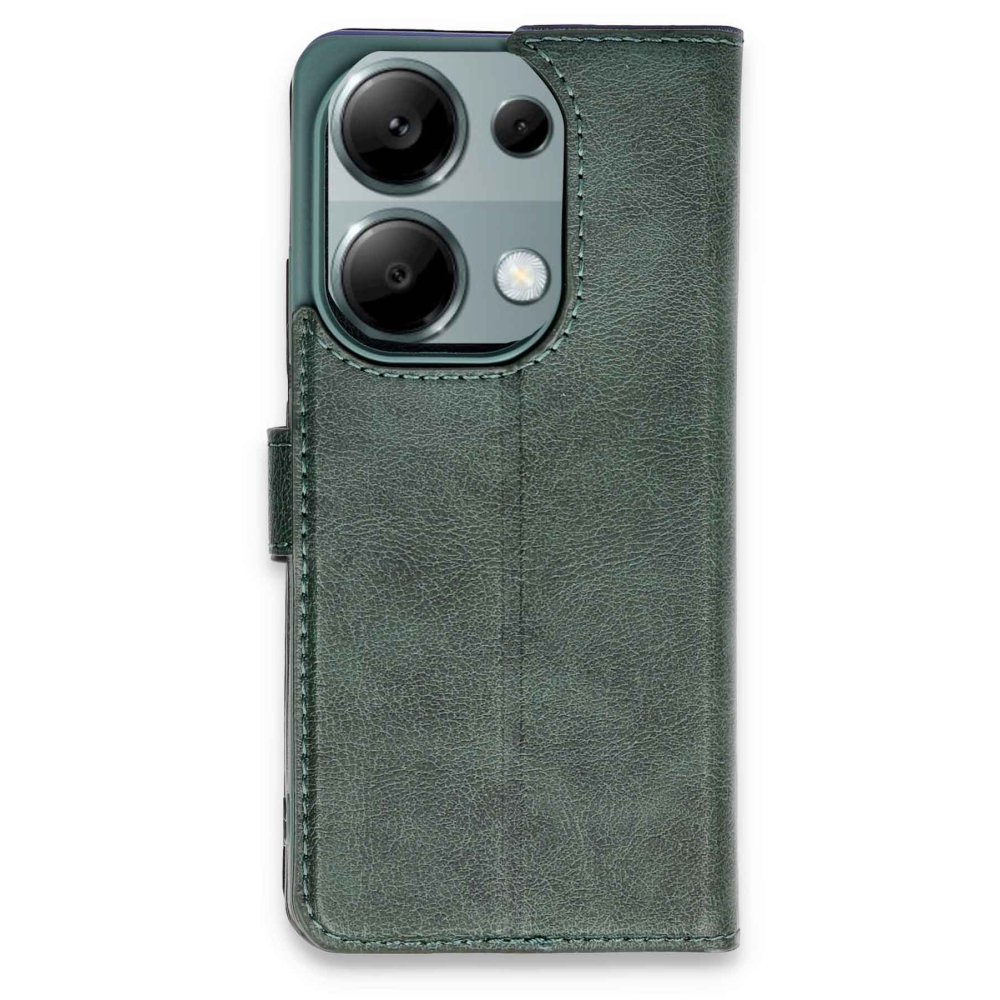 Newface Xiaomi Poco M6 Pro 4G Kılıf Trend S Plus Kapaklı Kılıf - Yeşil