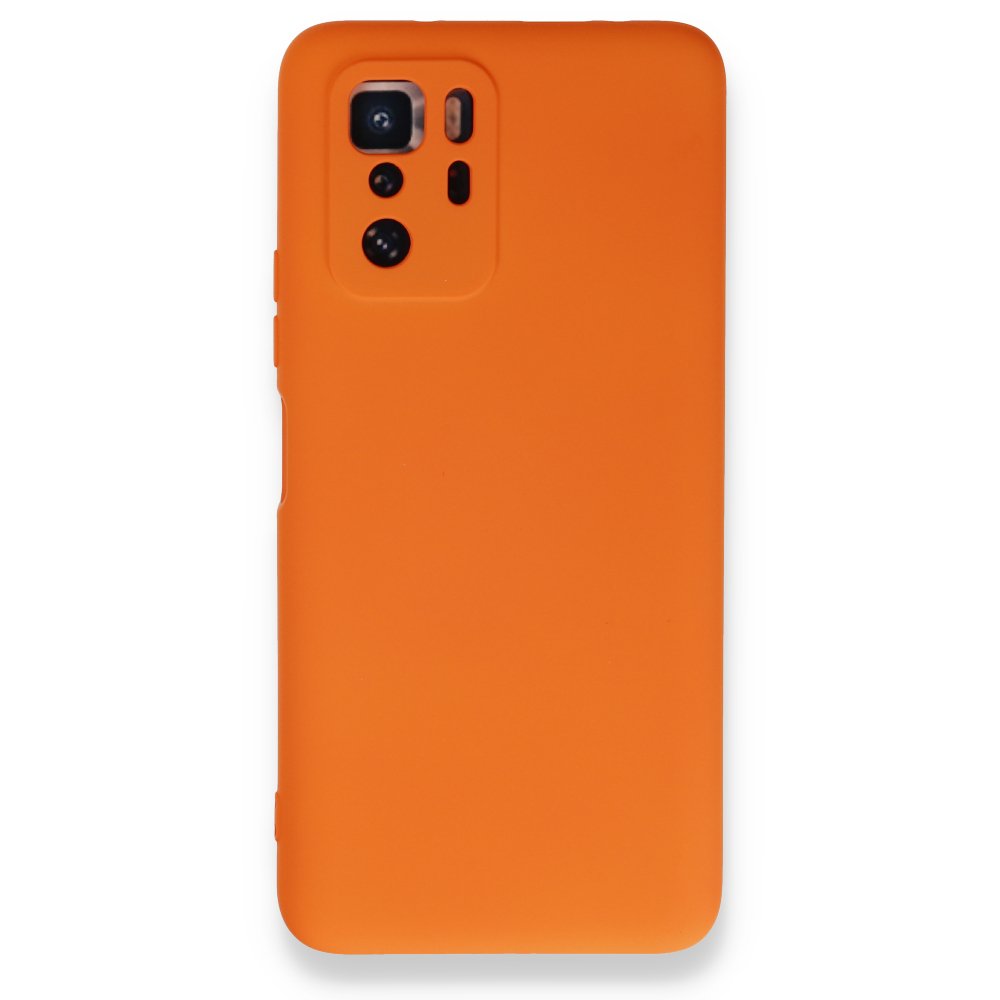Newface Xiaomi Poco X3 GT Kılıf Nano içi Kadife Silikon - Turuncu