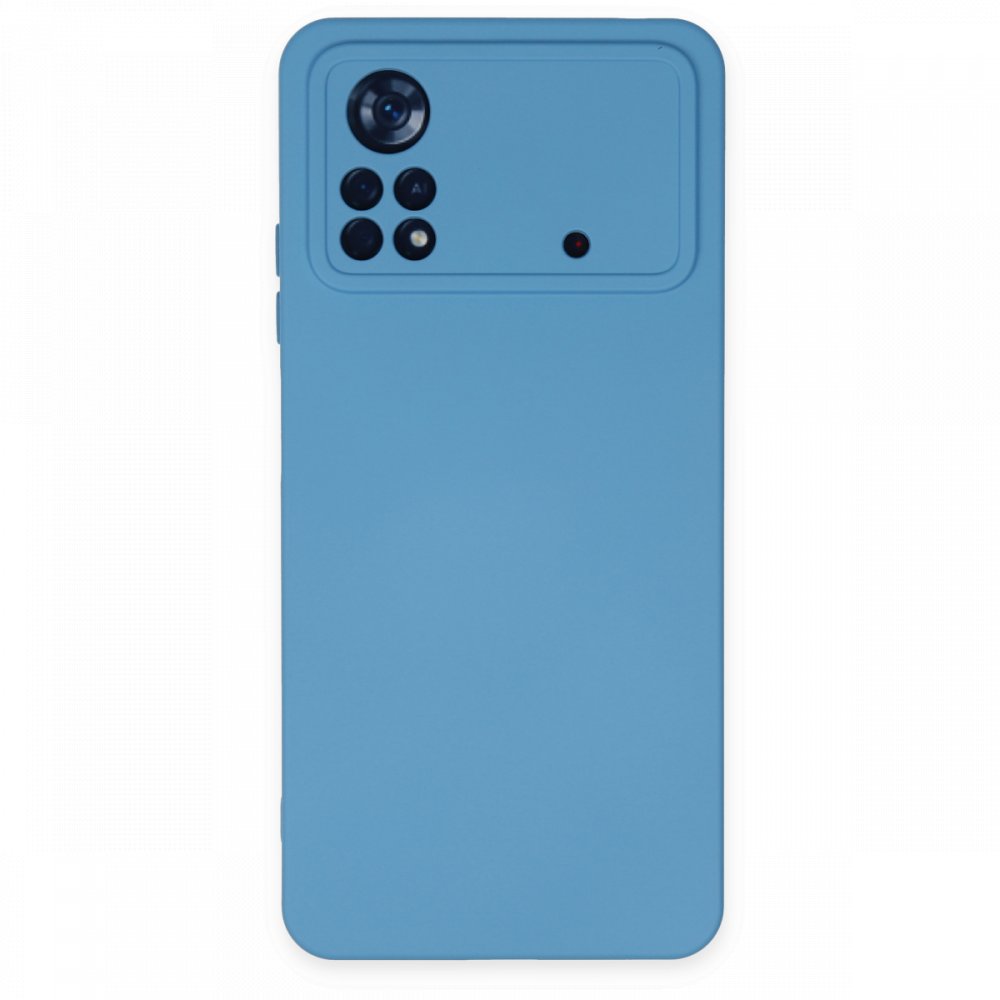 Newface Xiaomi Poco X4 Pro 5G Kılıf Nano içi Kadife  Silikon - Mavi