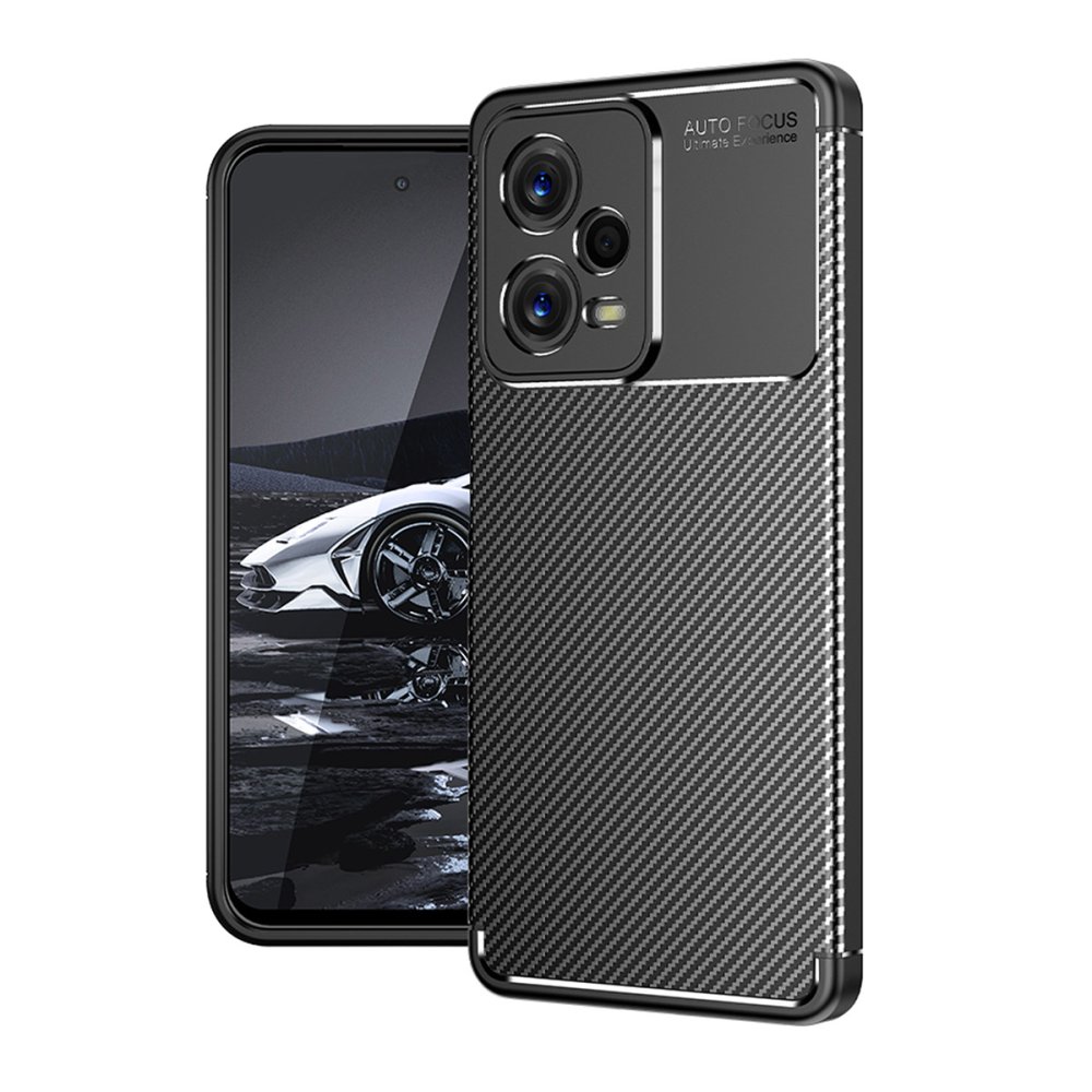 Newface Xiaomi Poco X5 5G Kılıf Auto Focus Karbon Kapak - Siyah