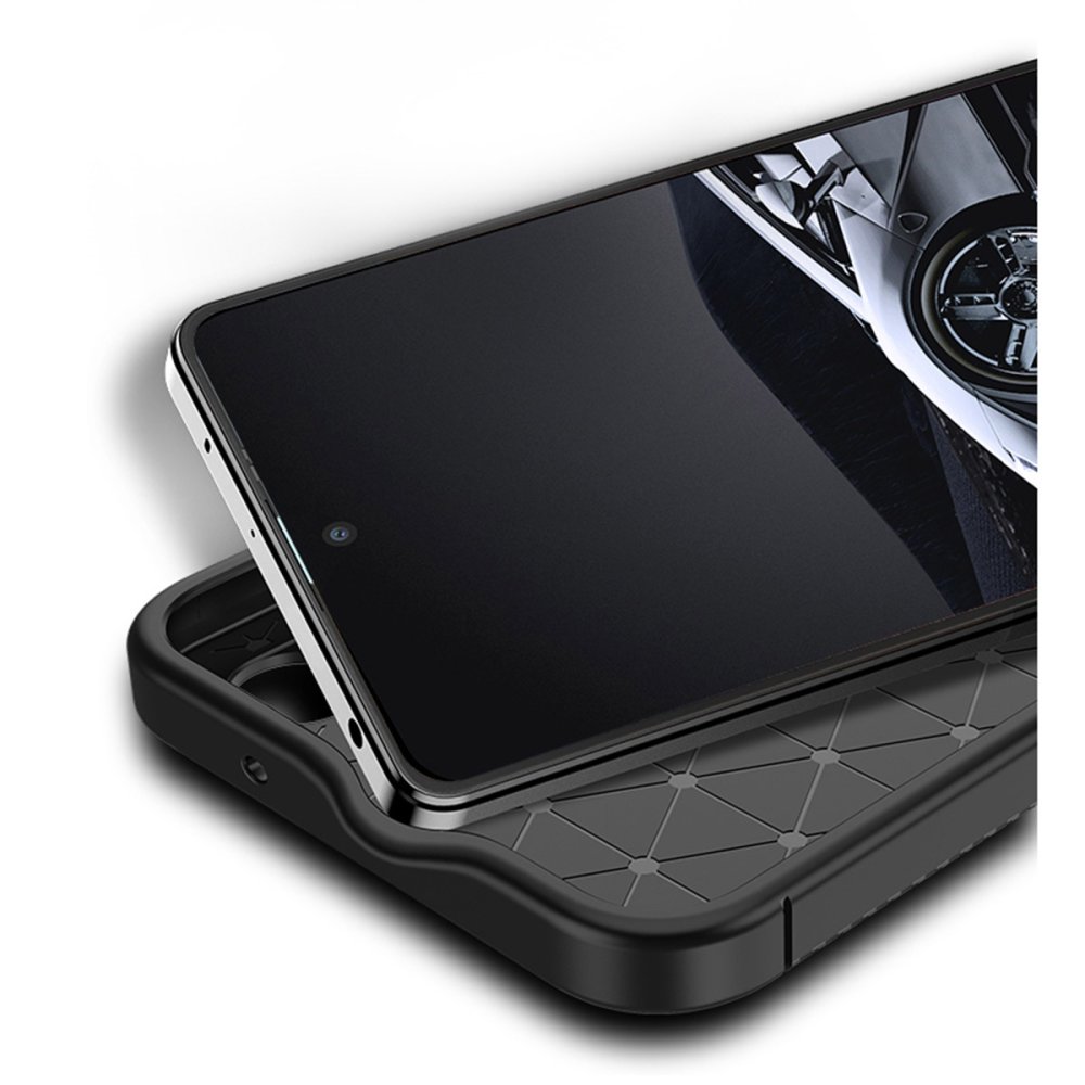 Newface Xiaomi Poco X5 5G Kılıf Focus Karbon Silikon - Siyah
