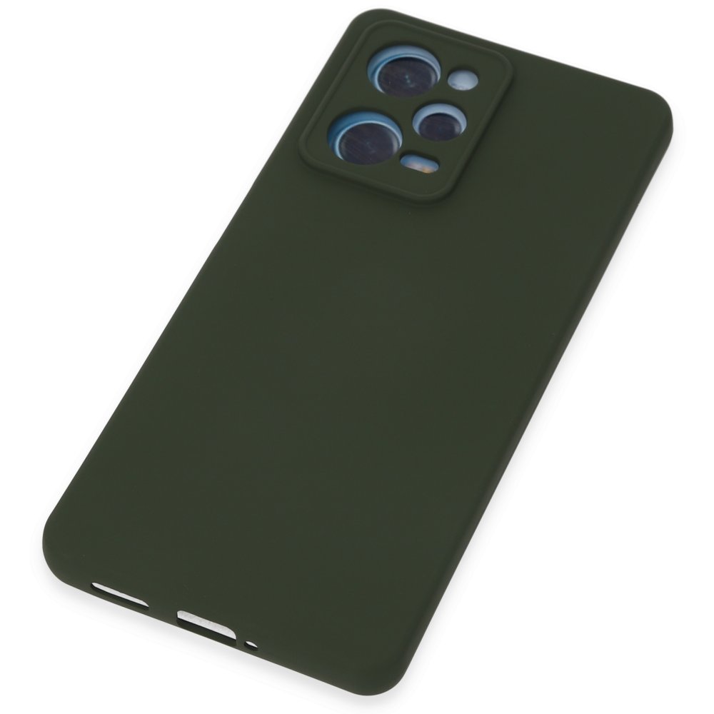 Newface Xiaomi Poco X5 5G Kılıf Nano içi Kadife Silikon - Koyu Yeşil