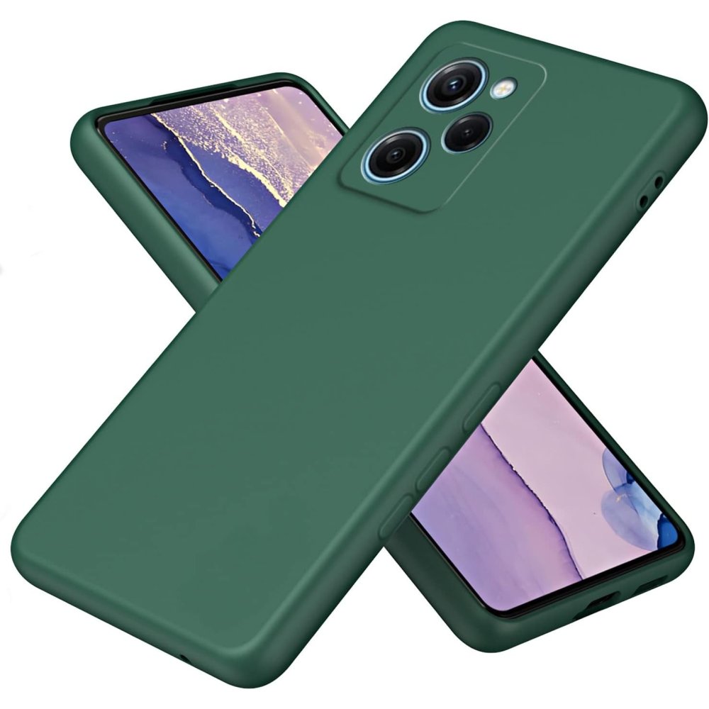 Newface Xiaomi Poco X5 Pro 5G Kılıf Nano içi Kadife Silikon - Koyu Yeşil