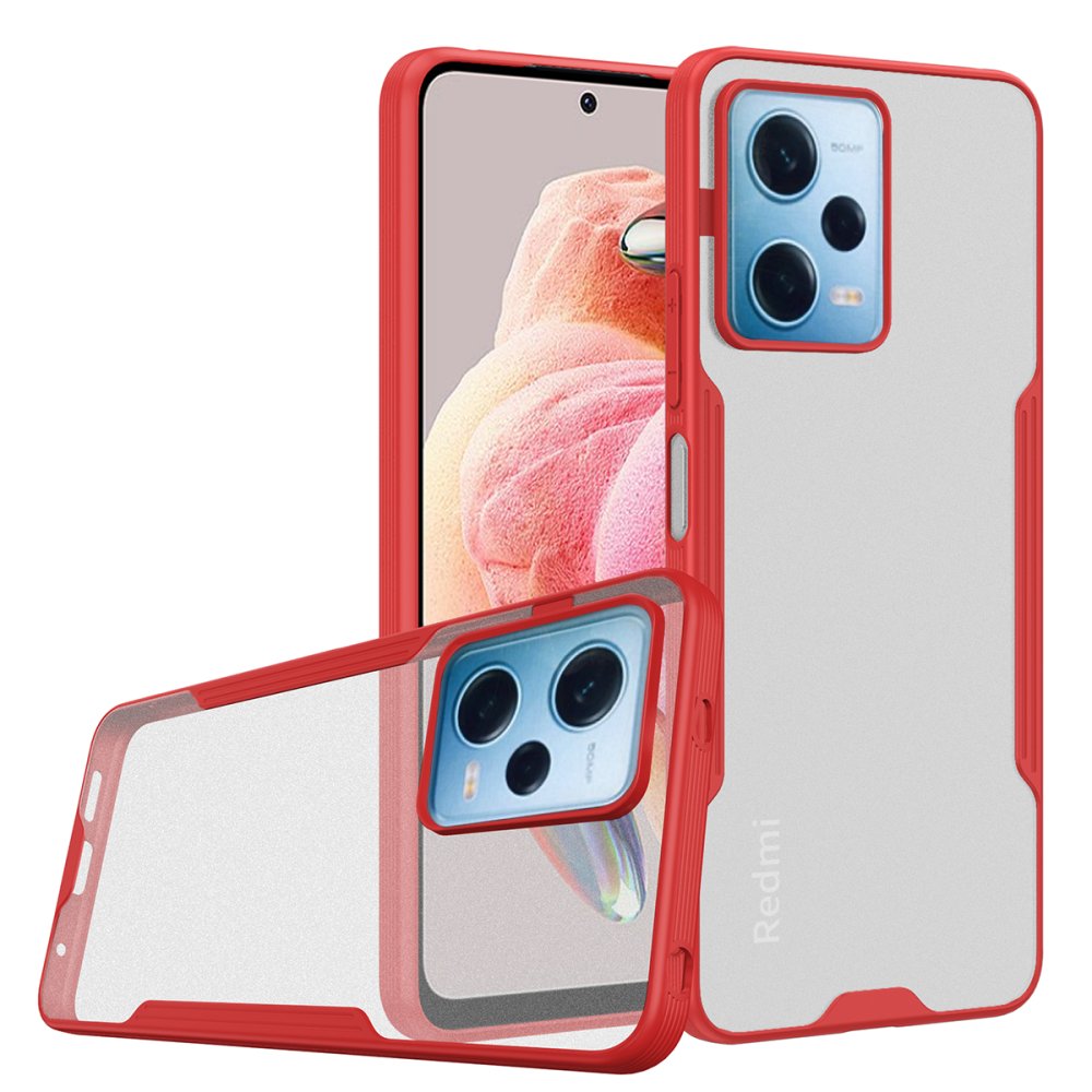 Newface Xiaomi Poco X5 Pro 5G Kılıf Platin Silikon - Kırmızı