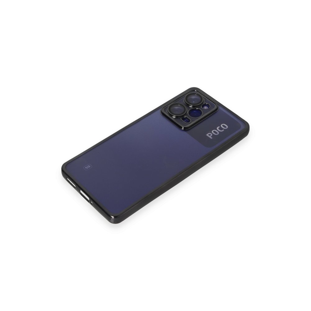 Newface Xiaomi Poco X5 Pro 5G Kılıf Razer Lensli Silikon - Siyah