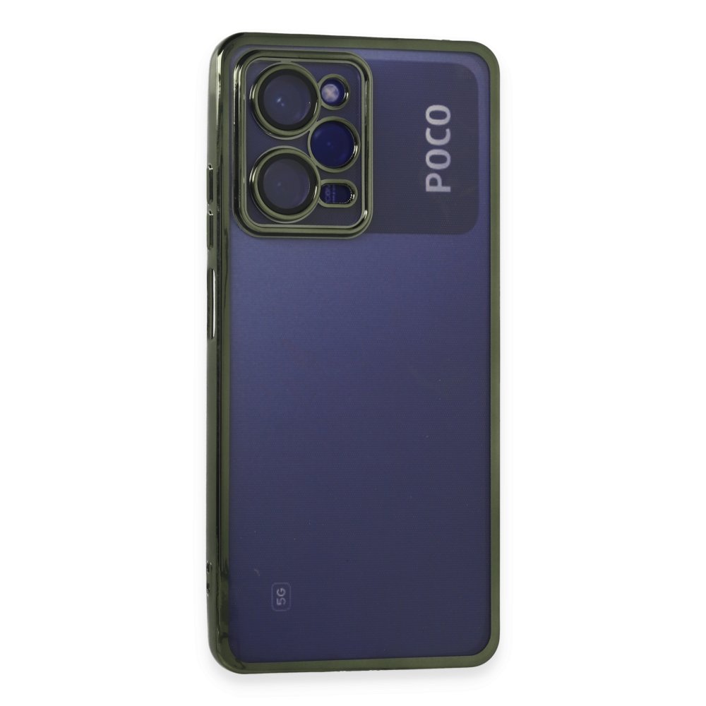 Newface Xiaomi Poco X5 Pro 5G Kılıf Razer Lensli Silikon - Yeşil