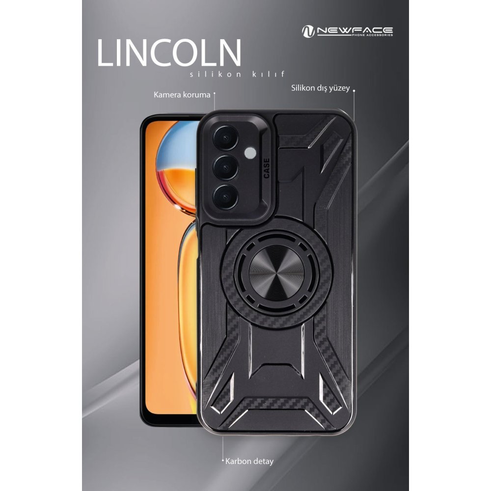 Newface Xiaomi Poco X6 Kılıf Lincoln Silikon - Siyah