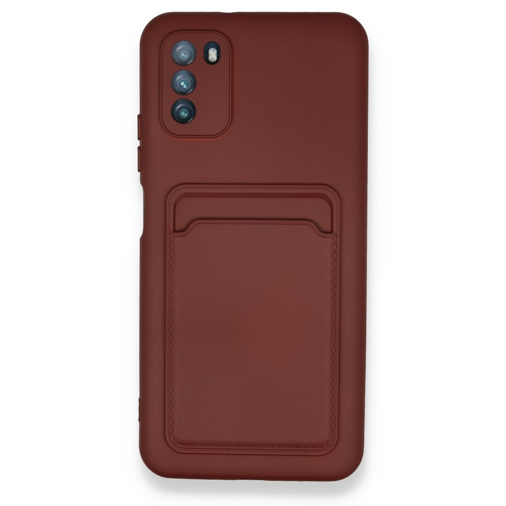 Newface Xiaomi Pocophone M3 Kılıf Kelvin Kartvizitli Silikon - Bordo