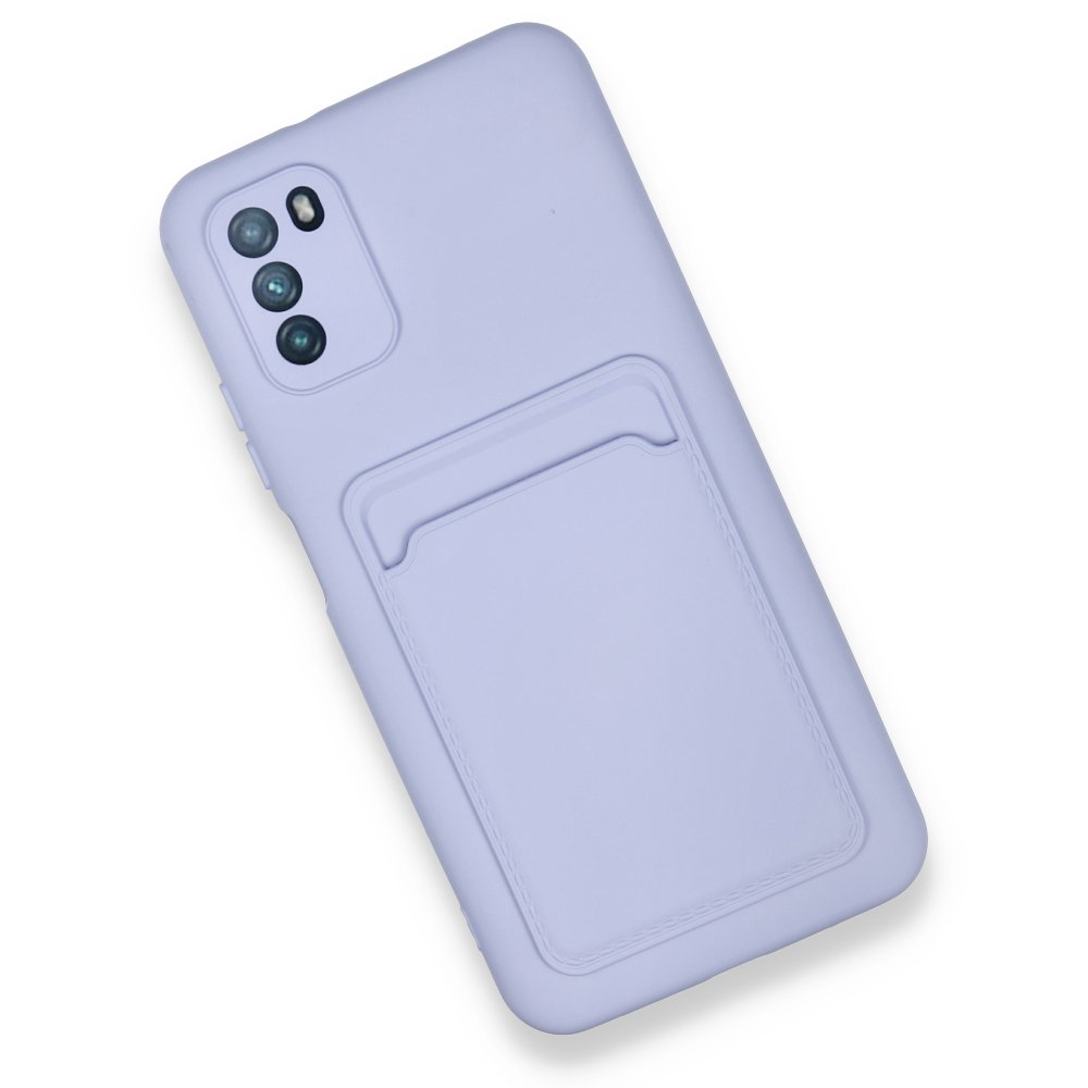 Newface Xiaomi Pocophone M3 Kılıf Kelvin Kartvizitli Silikon - Lila