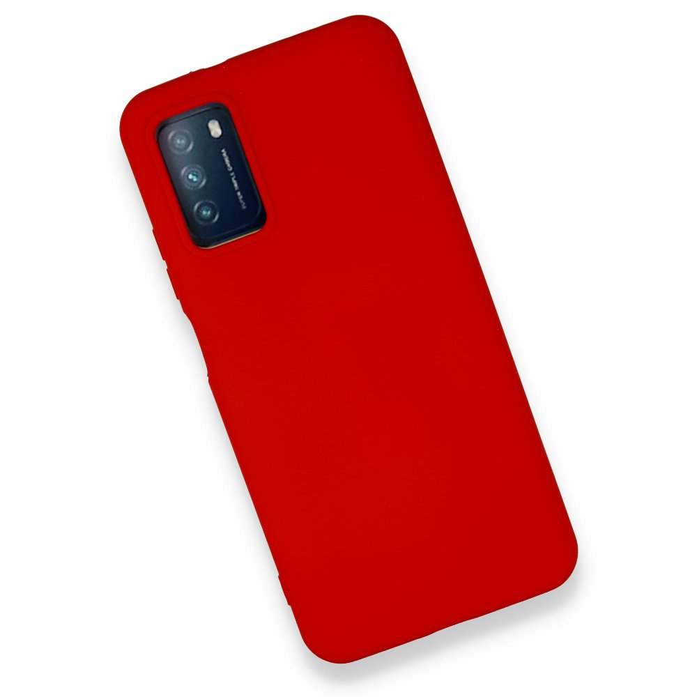 Newface Xiaomi Pocophone M3 Kılıf Nano içi Kadife  Silikon - Kırmızı