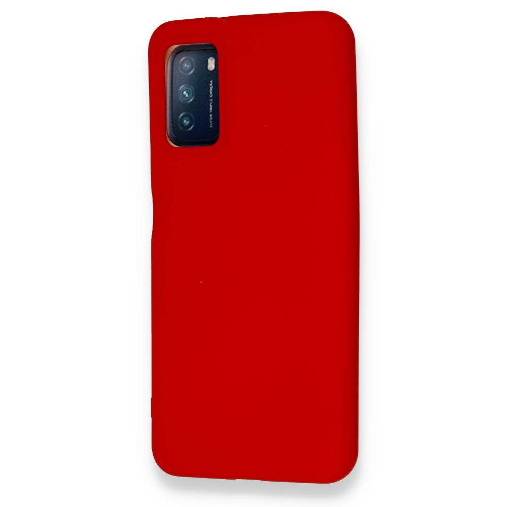 Newface Xiaomi Pocophone M3 Kılıf Nano içi Kadife Silikon - Kırmızı
